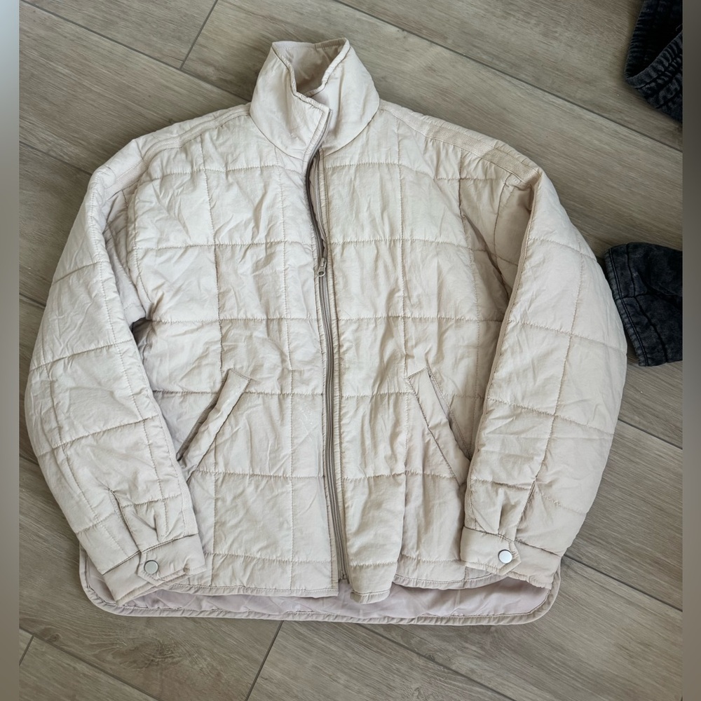 Boutique Light Beige Quilted Jacket